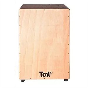 Cajón Acústico Couro Marrom Tampo Natural Profissional