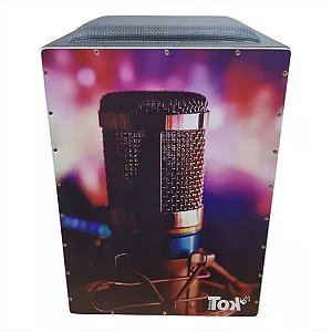 Cajón Eletroacustico Microfone Bom Embutido