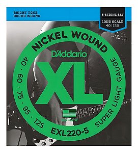 Encordoamento P/ Contra Baixo 5 Cordas Exl220-5 040 Daddario