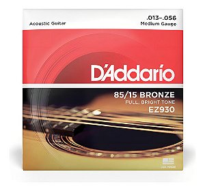 Encordoamento Violão Aço 13-56 D'addario85/15 Bronze Ez930