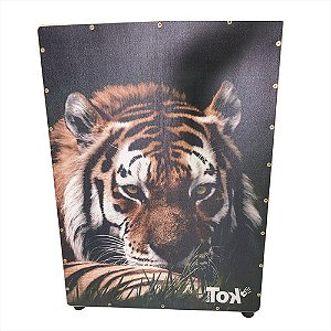 Cajón Tok Profissional Eletrocústico Bongo Embutido Tigre
