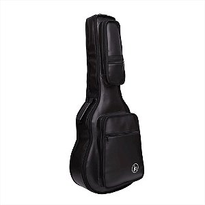 Capa Violao Folk Premium Couro Sintetico Preto