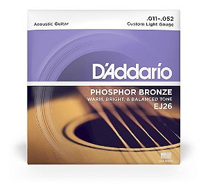 Cordas Para Violão Aço 011  Daddario Phosphor Bronze Ej26