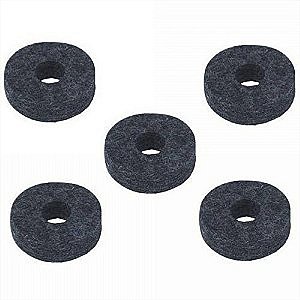 Feltro Preto 5cm Diametro Para Prato De Bateria Cw50 5 Peças
