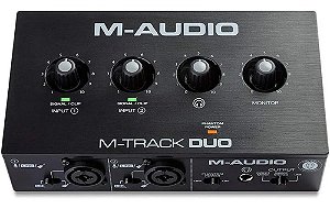 Interface De Áudio M-track Duo Usb De 2 Canais M-audio Preto