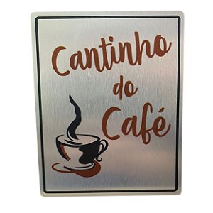PLACA IDENTIFICAÇÃO CANTO DO CAFÉ LUXO COLORIDA