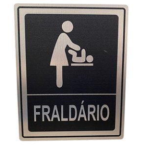 PLACA IDENTIFICAÇÃO DE FRALDÁRIO LUXO COLOR 14,5 X 17CM