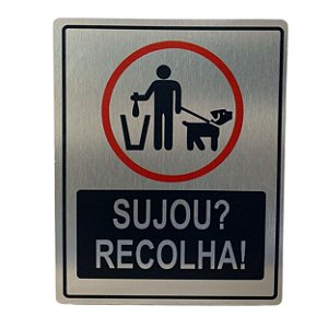 PLACA IDENTIFICAÇÃO SUJOU RECOLHA MUSIC SHOP