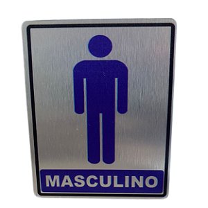 PLACA IDENTIFICAÇÃO TOALETE BANHEIRO MASCULINO LUXO COLORIDA