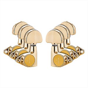 Tarraxa Gotoh Sg301 Dourada 3+3 Violão Precisão De Afginação