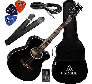 Violao Tagima Eletroacustico Dallas Preto Aço + Vx01