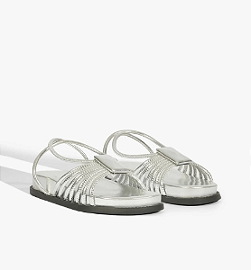 Schutz 668-Sandália Salto Baixo S 21564 0289 0001 27-Prata