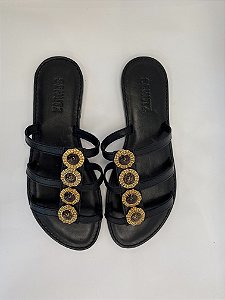Schutz 1015-Calcado Fechado Salto Rasteiro S 21651 0023 0001 2-Preto