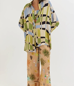 Cantão 22-Camisa Fem.M/L. 536427 678-Nude/Preto