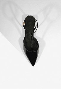 Schutz 1015-Calcado Fechado Salto Rasteiro S 22109 0006 0001 351-Verniz Preto