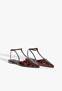 Schutz 1015-Calcado Fechado Salto Rasteiro S 22109 0006 0004 Verniz Onca