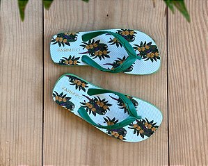1897-Schutz/Farm 301-Chinelo Fem. J 10088 0012 0001 1214-Verde Folha