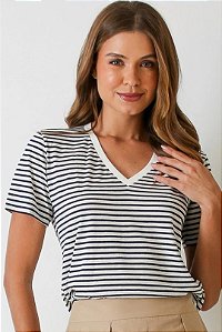 Nice Club 737-Blusa Fem.M/C Xp241232 367-Listra Off White