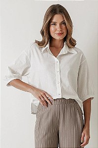 Nice Club 846-Camisa Fem.M/C Cropped Up240822 413-Off White