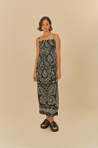 Farm 956-Vestido Cropped 337559 1184-Preto/Kaki