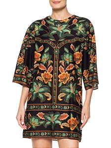 Farm 933-Vestido T-Shirt  342175 2-Preto