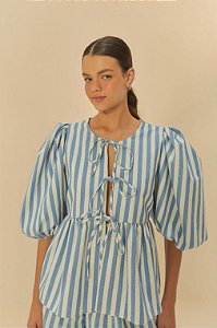 Farm 833-Blusa Fem.3/4 339029 34-Listrado