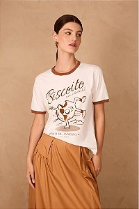 Dress To 684-T-Shirt Fem.M/C 02110466 1404-Off/Marrom
