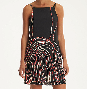 Vestido Curto Ondas Noturnas - Cantão