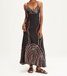 Vestido Longo Ondas Noturnas - Cantão