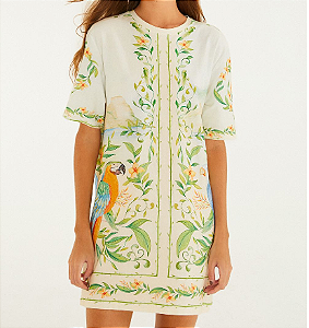 Vestido T-Shirt Jardim Tropical - Farm