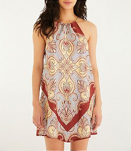 Vestido Curto Estampa Arabesque - Farm