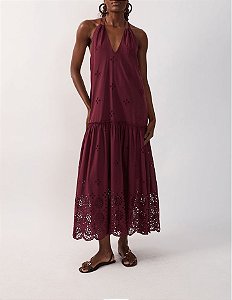 Vestido Bordado Barrado - Dress To