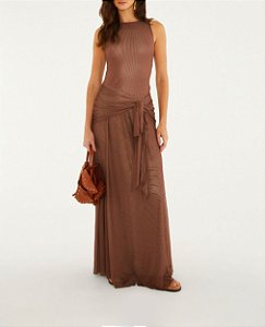 Vestido Amarração Tule - Farm