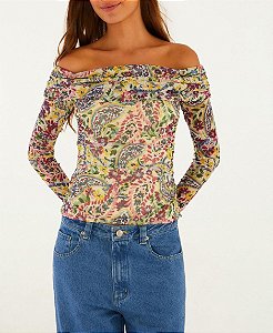 Blusa Tule Brisa De Flor - Farm