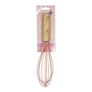 Batedor De Clara De Silicone Manual Rosa Bons Cheff 5019