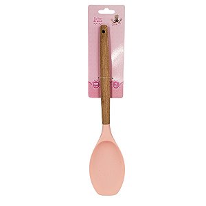 Colher Para Servir De Silicone Rosa Bons Cheff Na 5047