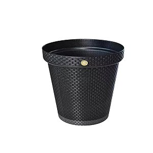 Vaso Redondo Para Planta Preto 10L Rattan 25820