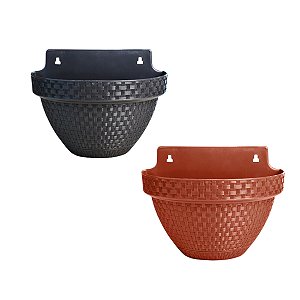 Vaso De Parede Meia Lua 3L Rattan 24818 - 25819