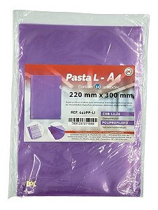 Pasta L Lilás A4 Para Guardar Papeis - Pacote 10 Und.