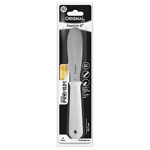 Espátula Para Manteiga E Patês 4" 19,7cm Cabo Branco Aço Inox Original Sl0354