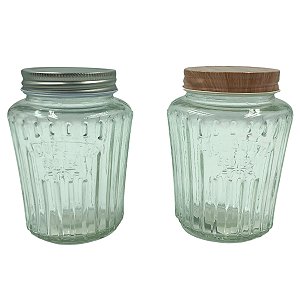 Pote De Vidro Com Tampa Inox Eco23096 Eco23097