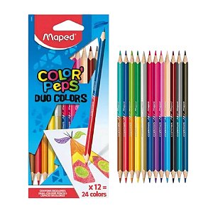 Lápis De Cor Dois Em Um 24 Cores Color Peps Duo 829600