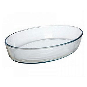 Assadeira Vidro Borossilicato Oval 3000Ml Eco24103