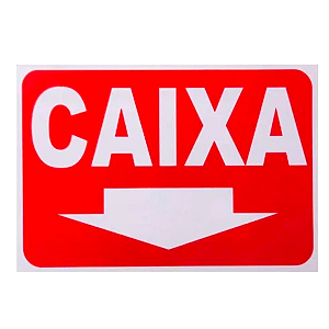 Placa Sinalização Caixa 15X20 Ps72