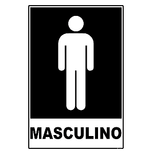 Placa Sinalização Masculino Ps04