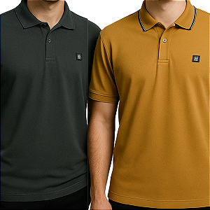 CAMISA POLO PLUS SIZE MESCLA J.E. 110