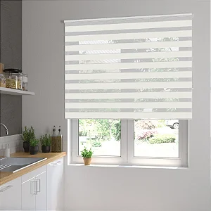 Persiana Rolô Peter Double Vision Off-White 1,40x1,60m Inspire