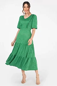 Vestido De Laise Com Babados Na Frente