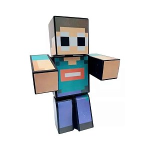 Kit Boneco Mel E Melzinha 25cm - Minecraft Gamers Original