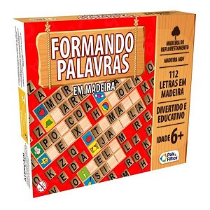 JOGO FORMANDO PALAVRAS EM MADEIRA - PAIS E FILHOS